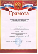 I место в городской интеллектуально-познавательной игре "Птичья карусель".